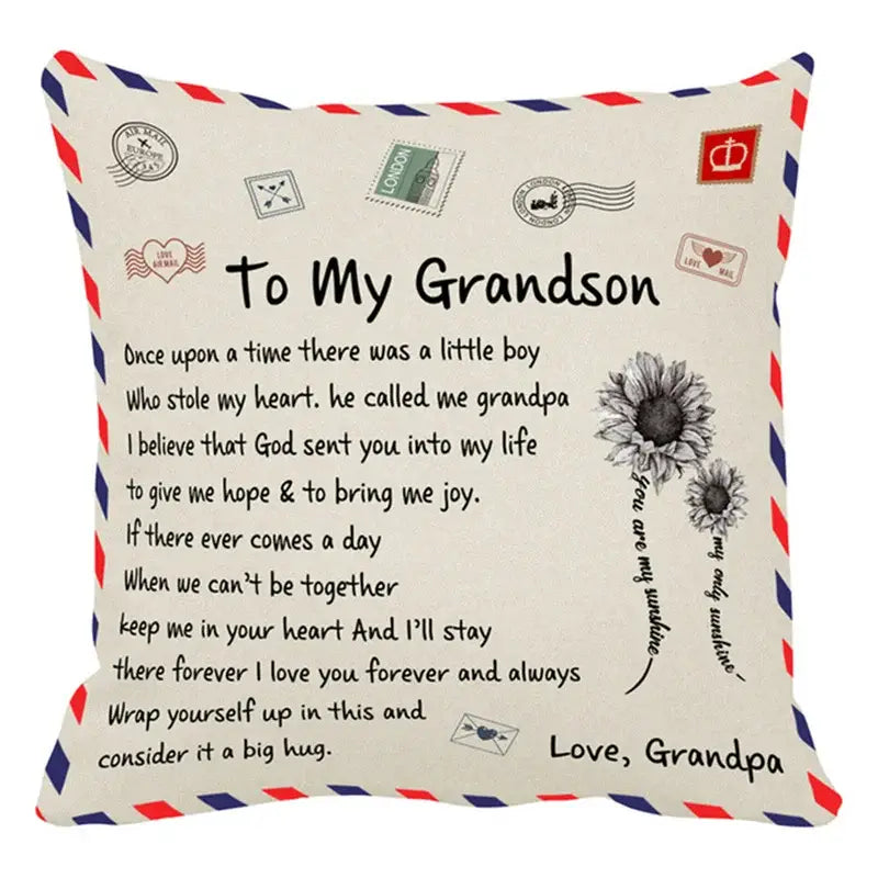 DecorBites™ Love Mom Cushion Cover 45x45cm - Family Anniversary Gift - Nordic Design
