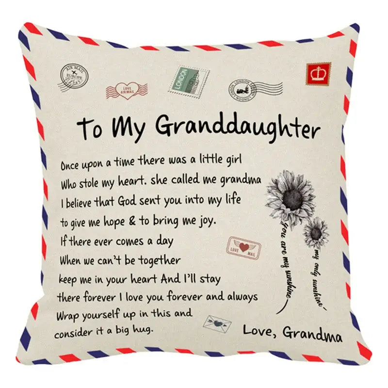 DecorBites™ Love Mom Cushion Cover 45x45cm - Family Anniversary Gift - Nordic Design
