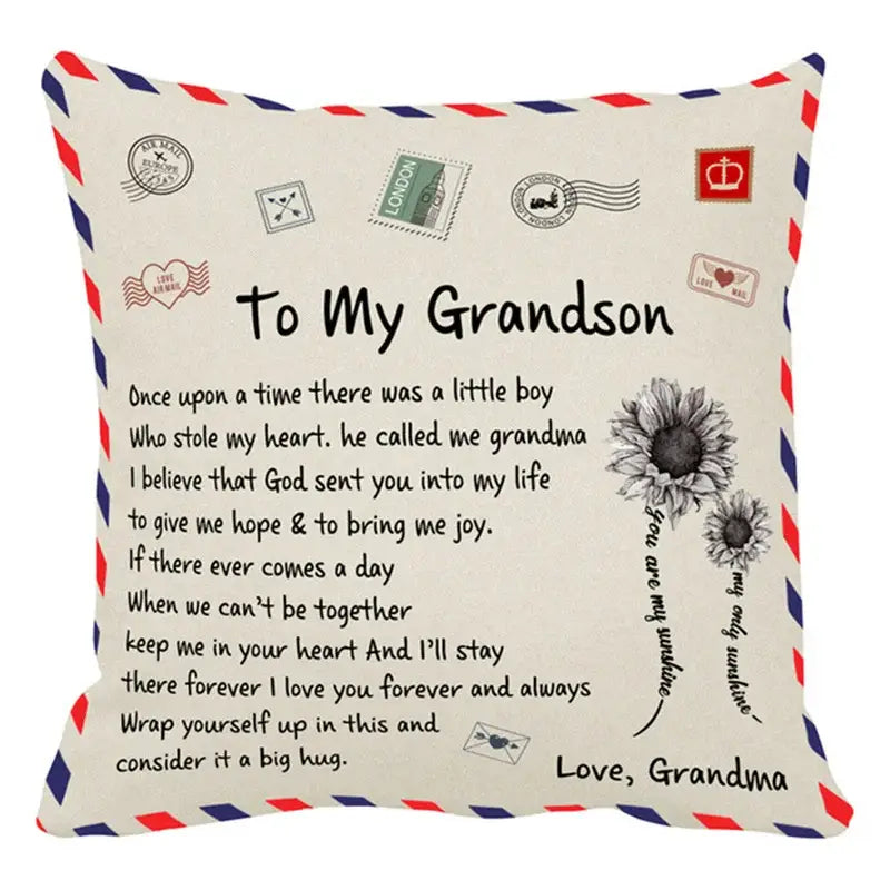 DecorBites™ Love Mom Cushion Cover 45x45cm - Family Anniversary Gift - Nordic Design