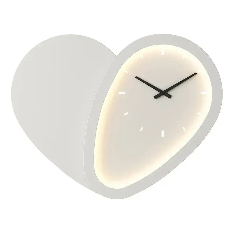 DecorBites™ Love Shaped Clock Wall Lamp Sconce Dimmable Indoor Bedroom Lighting