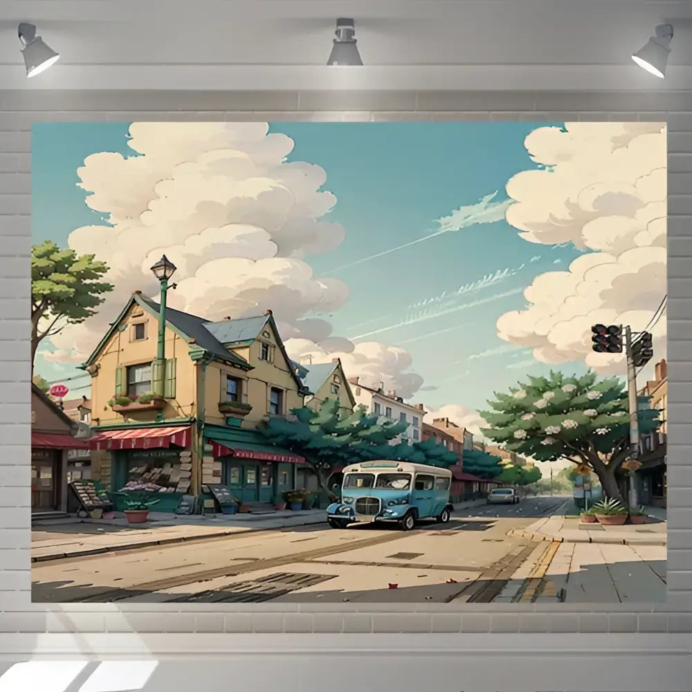 DecorBites™ Love Street Landscape Wall Hanging Tapestry for Bedroom Decor