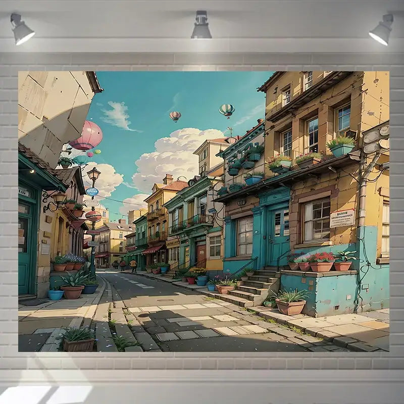 DecorBites™ Love Street Landscape Wall Hanging Tapestry for Bedroom Decor