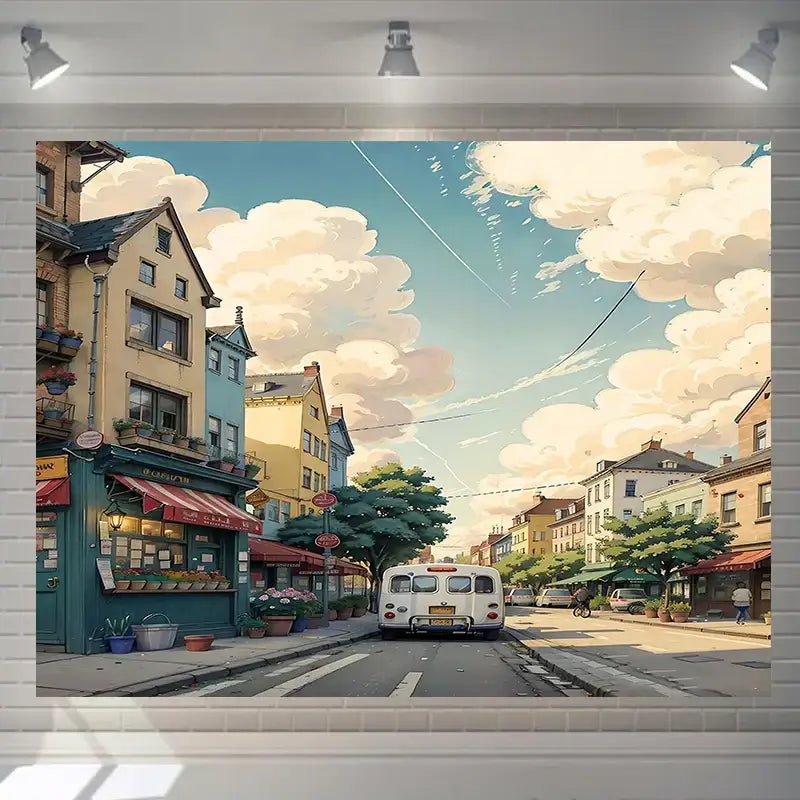 DecorBites™ Love Street Landscape Wall Hanging Tapestry for Bedroom Decor