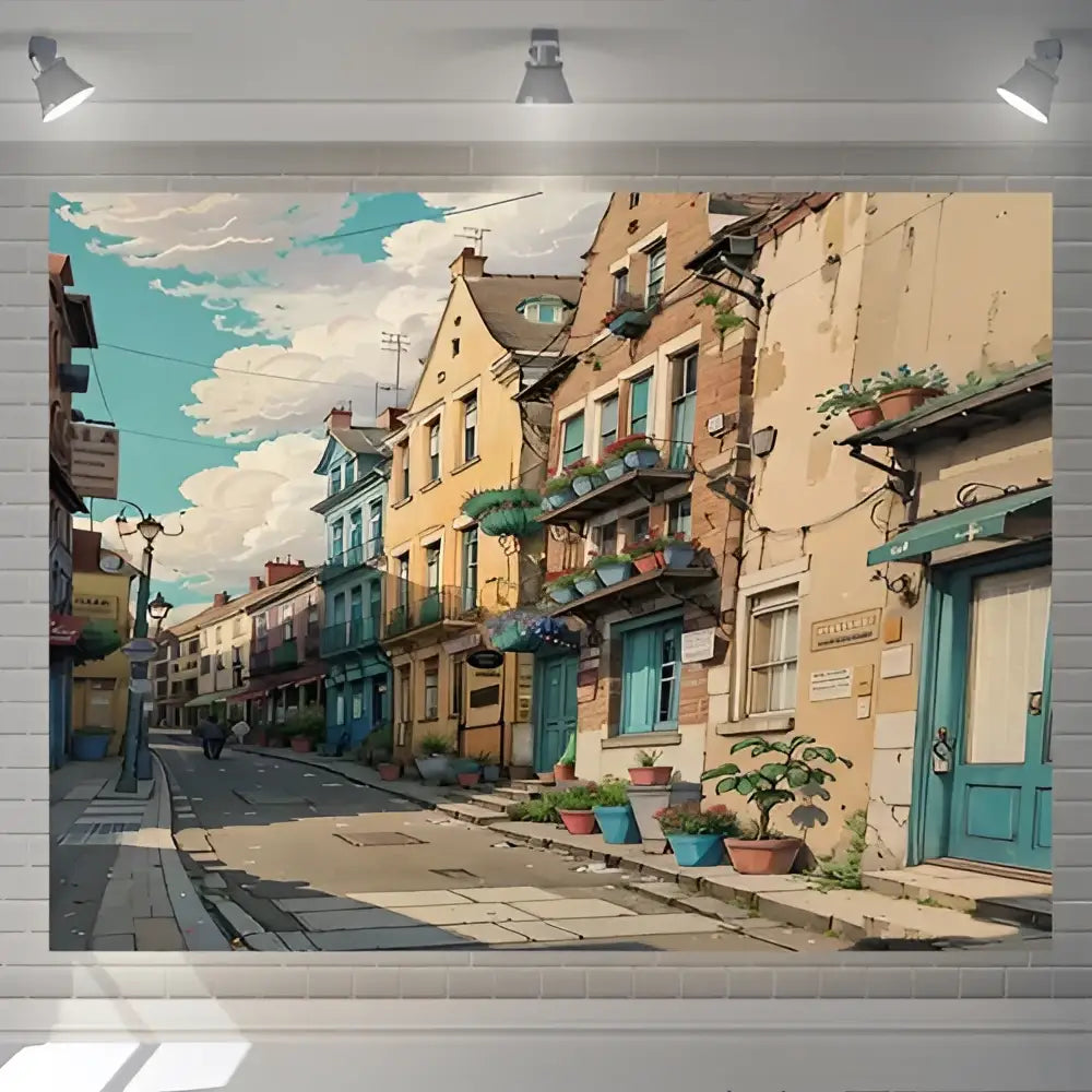 DecorBites™ Love Street Landscape Wall Hanging Tapestry for Bedroom Decor