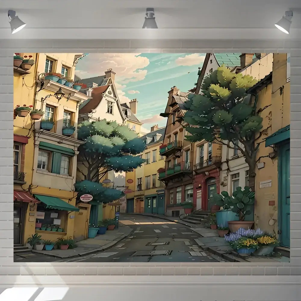 DecorBites™ Love Street Landscape Wall Hanging Tapestry for Bedroom Decor