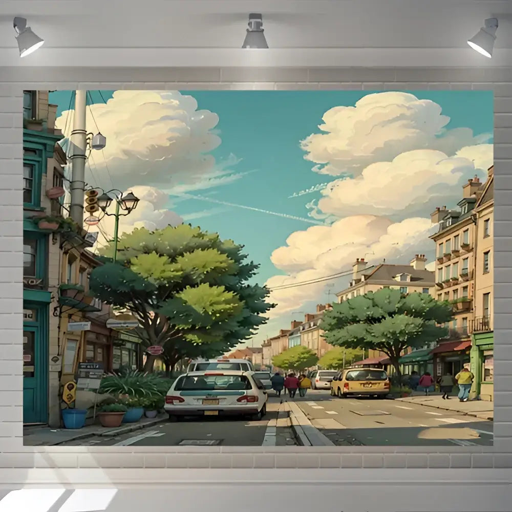 DecorBites™ Love Street Landscape Wall Hanging Tapestry for Bedroom Decor