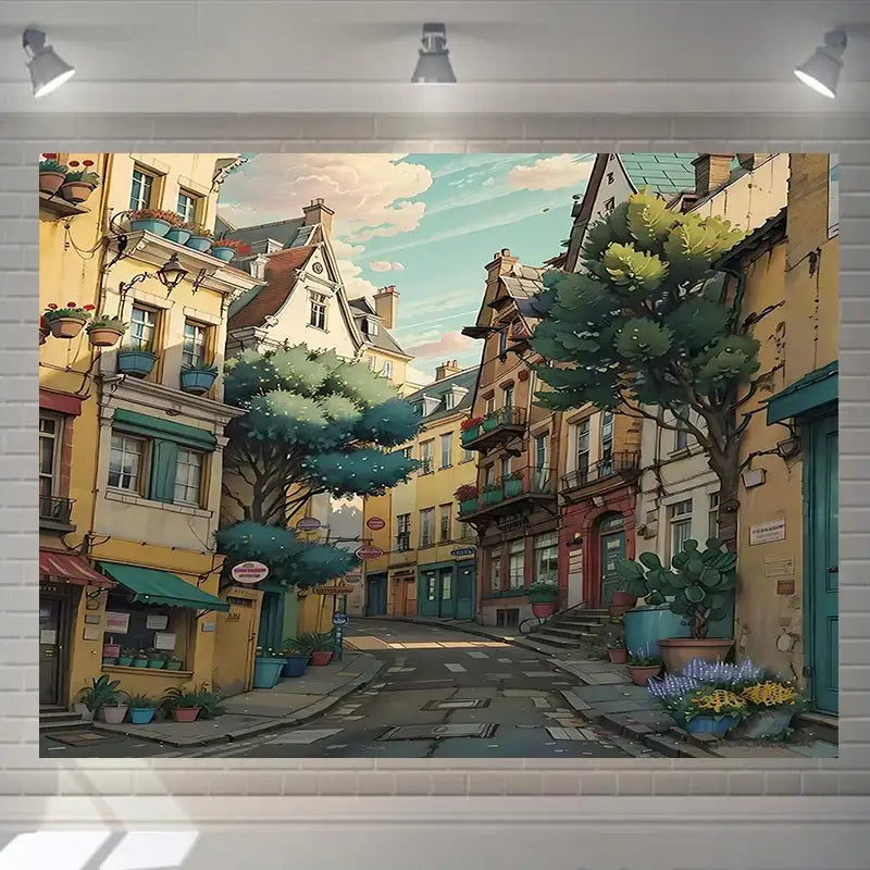 DecorBites™ Love Street Landscape Wall Hanging Tapestry for Bedroom Decor
