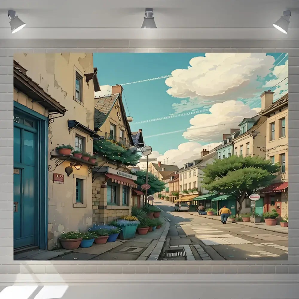 DecorBites™ Love Street Landscape Wall Hanging Tapestry for Bedroom Decor