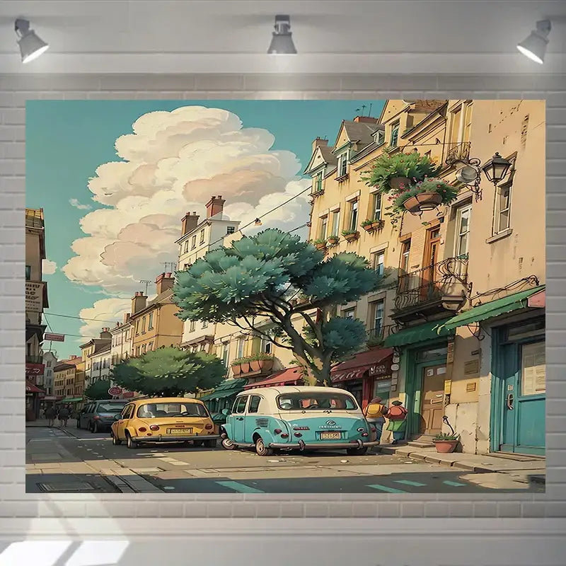 DecorBites™ Love Street Landscape Wall Hanging Tapestry for Bedroom Decor