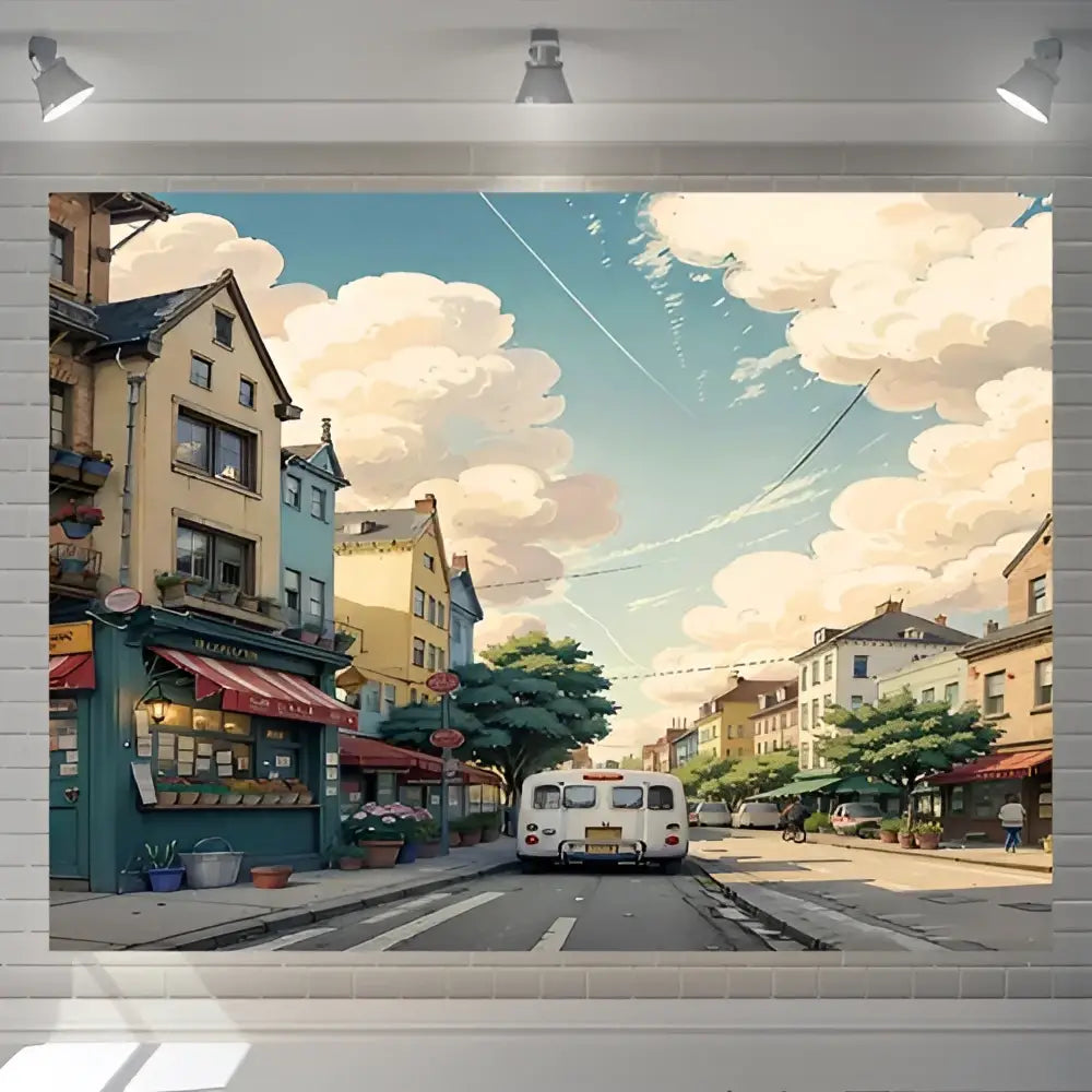 DecorBites™ Love Street Landscape Wall Hanging Tapestry for Bedroom Decor