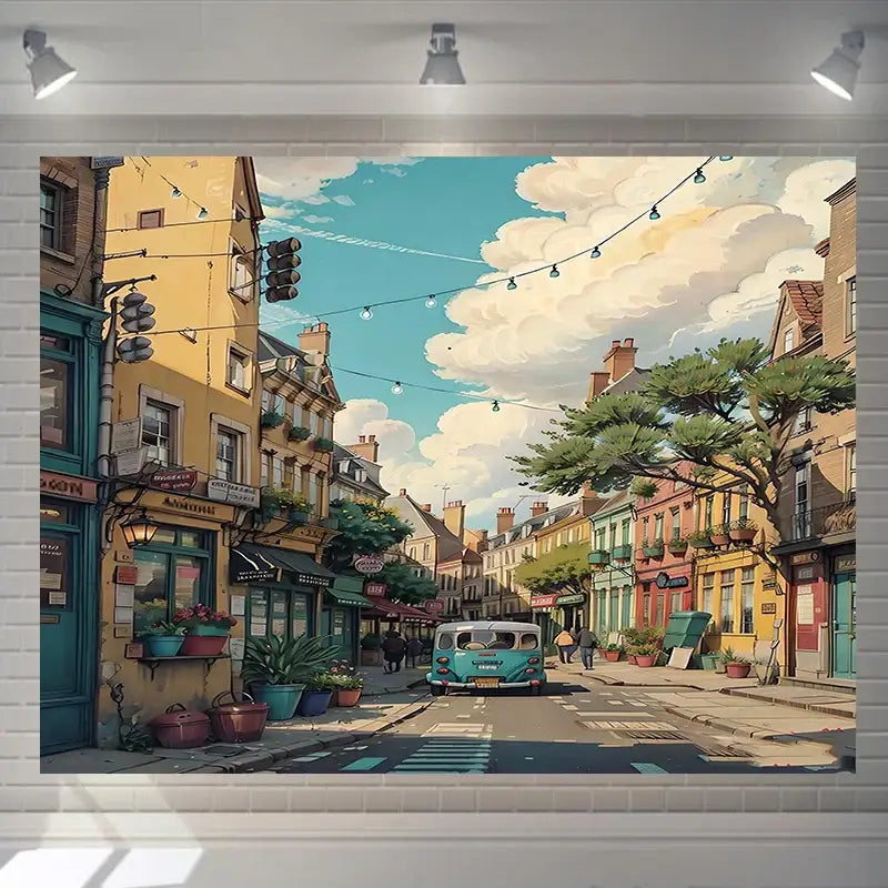 DecorBites™ Love Street Landscape Wall Hanging Tapestry for Bedroom Decor