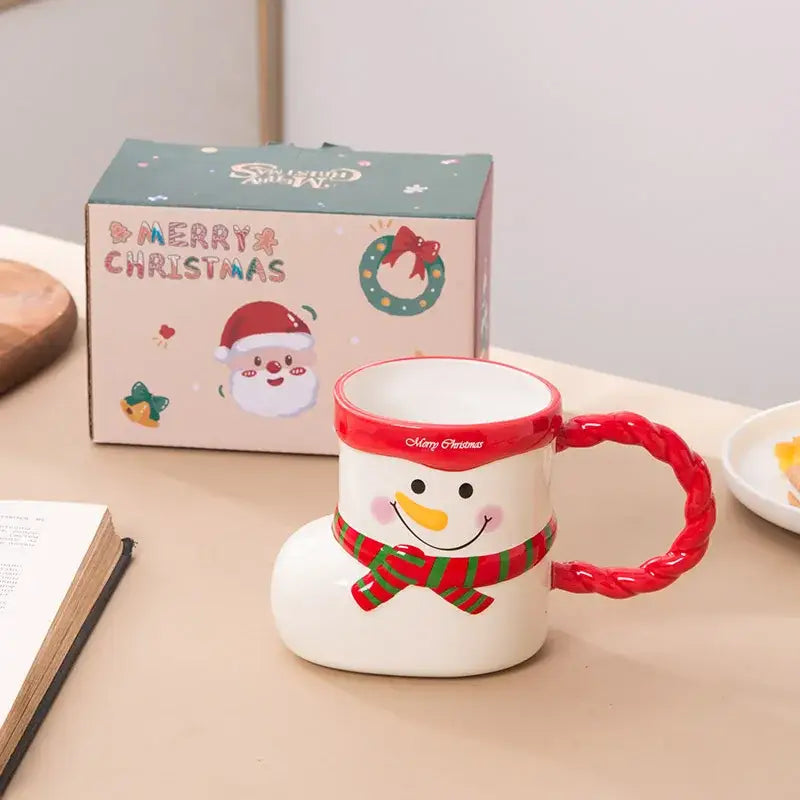 DecorBites™ Lovely Christmas Socks Ceramic Mug Santa Coffee Cup Xmas Gift
