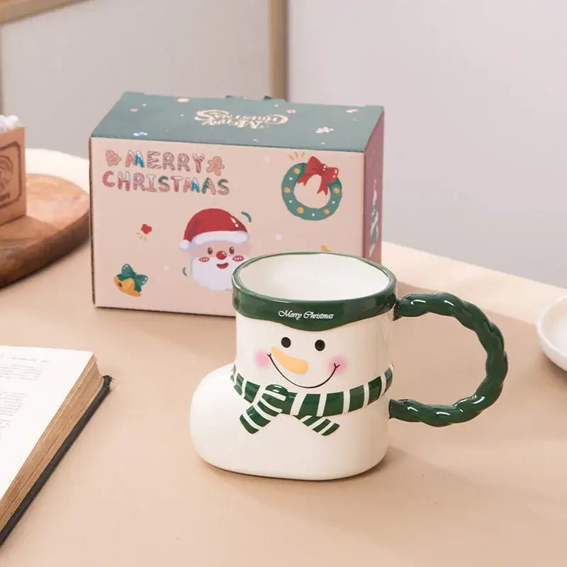 DecorBites™ Lovely Christmas Socks Ceramic Mug Santa Coffee Cup Xmas Gift