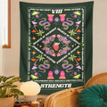 DecorBites™ Lovers Tapestry: Tarot Card Astrology Snake Moon Psychedelic Wall Hanging