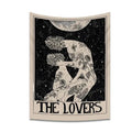 DecorBites™ Lovers Tarot Tapestry for Spiritual Wall Decor and Astrology Enthusiasts