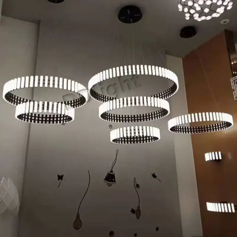 DecorBites™ Lstre Modern Circle Chandelier for Bright 360° Lighting in Living Room, Bedroom, Kitchen