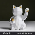 DecorBites™ Lucky Cat Resin Statue: Modern Nordic Home Decor Figurine