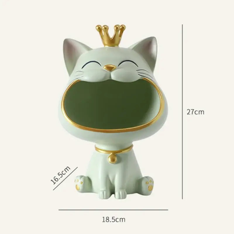 DecorBites™ Lucky Cat Sculpture Storage Box Desk Decoration Miniature Figurine