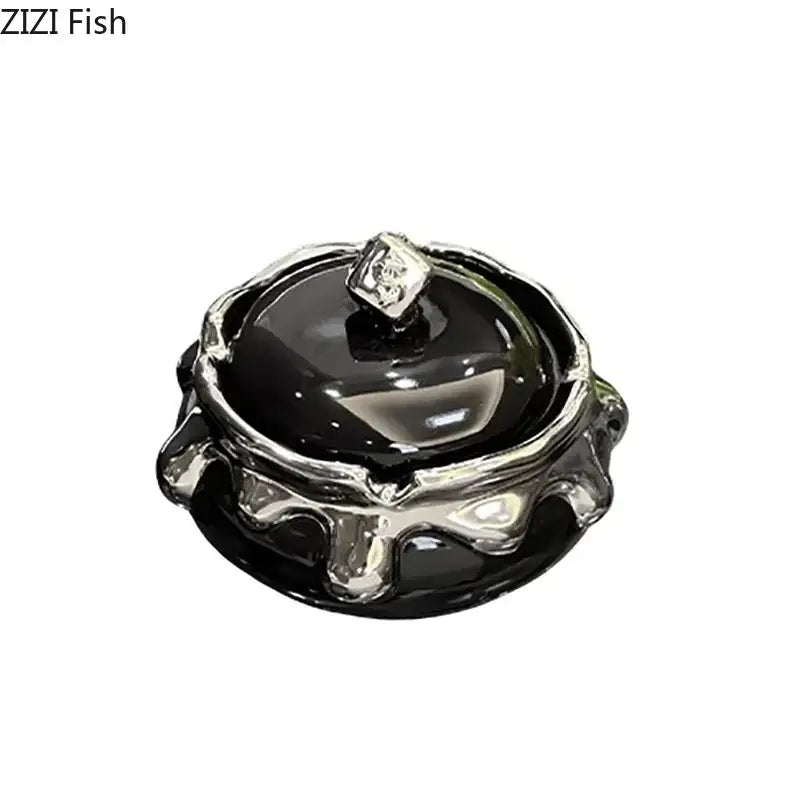 DecorBites™ Lucky Ceramic Ashtray: Premium Smoking Accessories for Weed, Home & Gifts
