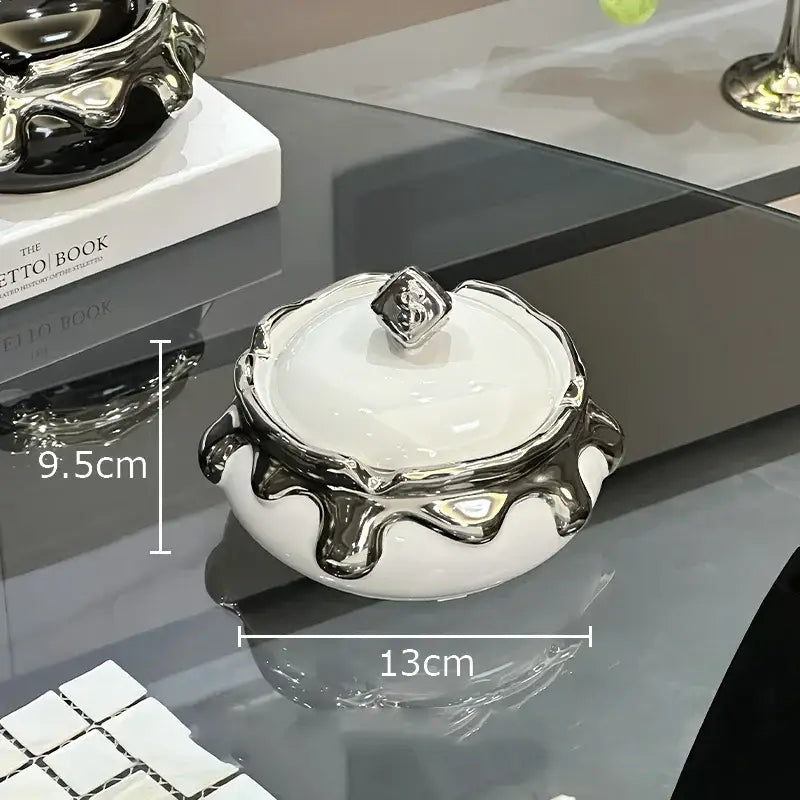 DecorBites™ Lucky Ceramic Ashtray: Premium Smoking Accessories for Weed, Home & Gifts