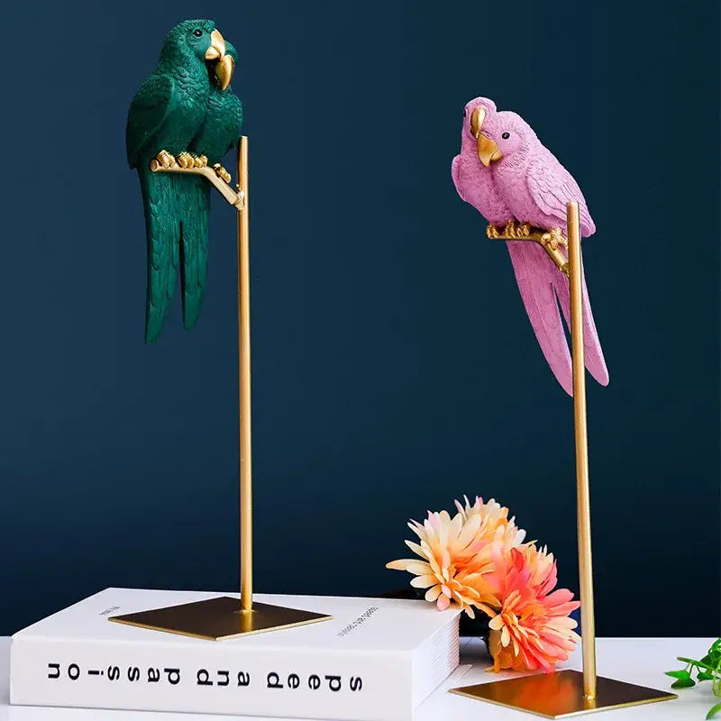 DecorBites™ Lucky Parrot Resin Ornament - Modern Nordic Home Decor Gift
