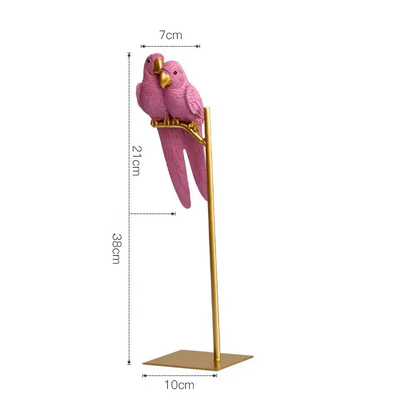 DecorBites™ Lucky Parrot Resin Ornament - Modern Nordic Home Decor Gift