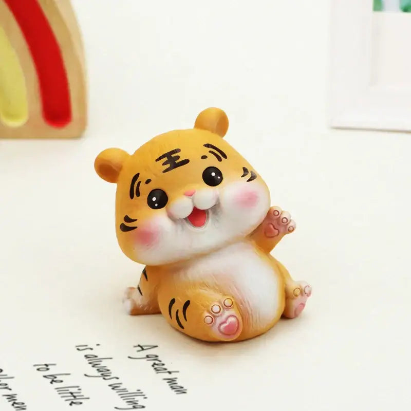 DecorBites™ Lucky Tiger Figurine | New Year Fortune Symbol Home Decor Miniature