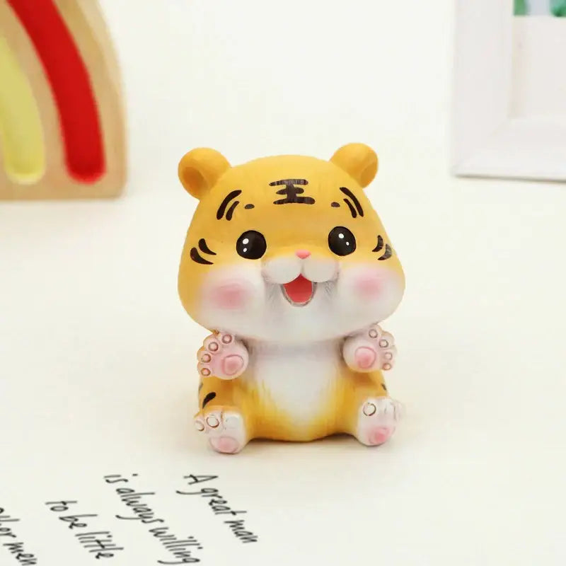 DecorBites™ Lucky Tiger Figurine | New Year Fortune Symbol Home Decor Miniature