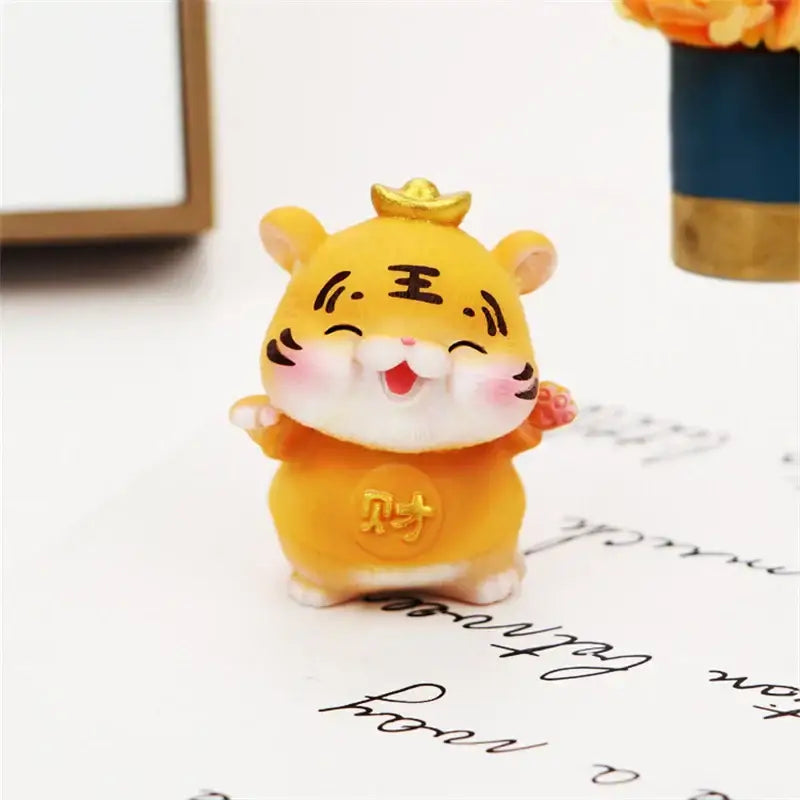 DecorBites™ Lucky Tiger Figurine | New Year Fortune Symbol Home Decor Miniature