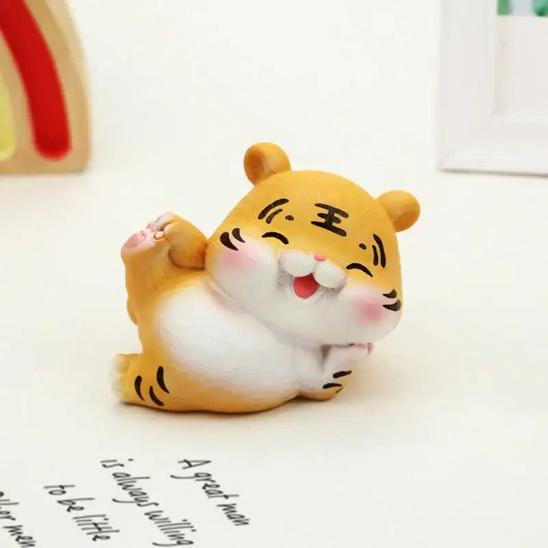 DecorBites™ Lucky Tiger Figurine | New Year Fortune Symbol Home Decor Miniature