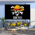 DecorBites™ Luffy's Skul Anime Tapestries: Japanese Hot Blood Printed Yoga Mat & Bedroom Decoration