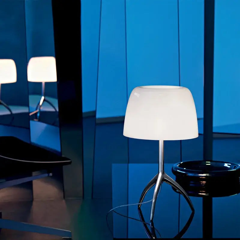 DecorBites™ Lumiere Table Lamp: Modern LED Glass Bedside Lamp for Bedroom Living Room