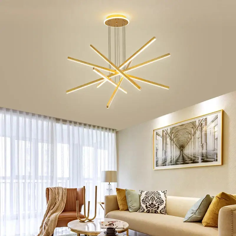 DecorBites™ Luminous Ceiling Plate Chandelier: Modern Aluminum LED Light for Living Room Dining Table