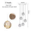 DecorBites™ Luminous Glass Ball Pendant Chandeliers for Living Dining Room Decor LED Lighting