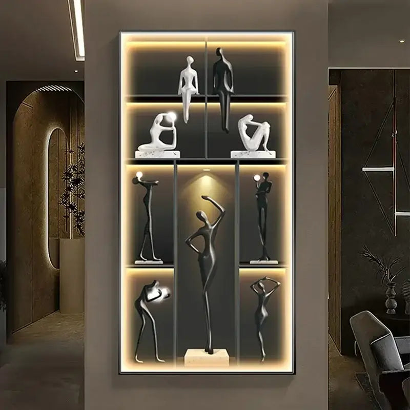 DecorBites™ Luminous Wall Mural - Remote Control High-End Art Painting for Modern Living Room & Corridor