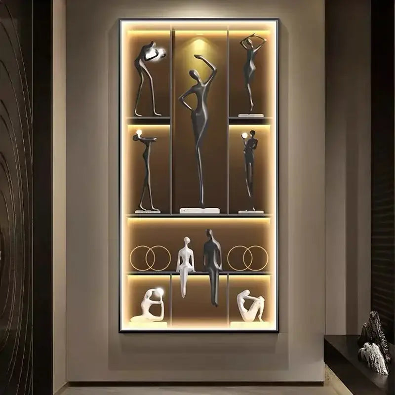 DecorBites™ Luminous Wall Mural - Remote Control High-End Art Painting for Modern Living Room & Corridor