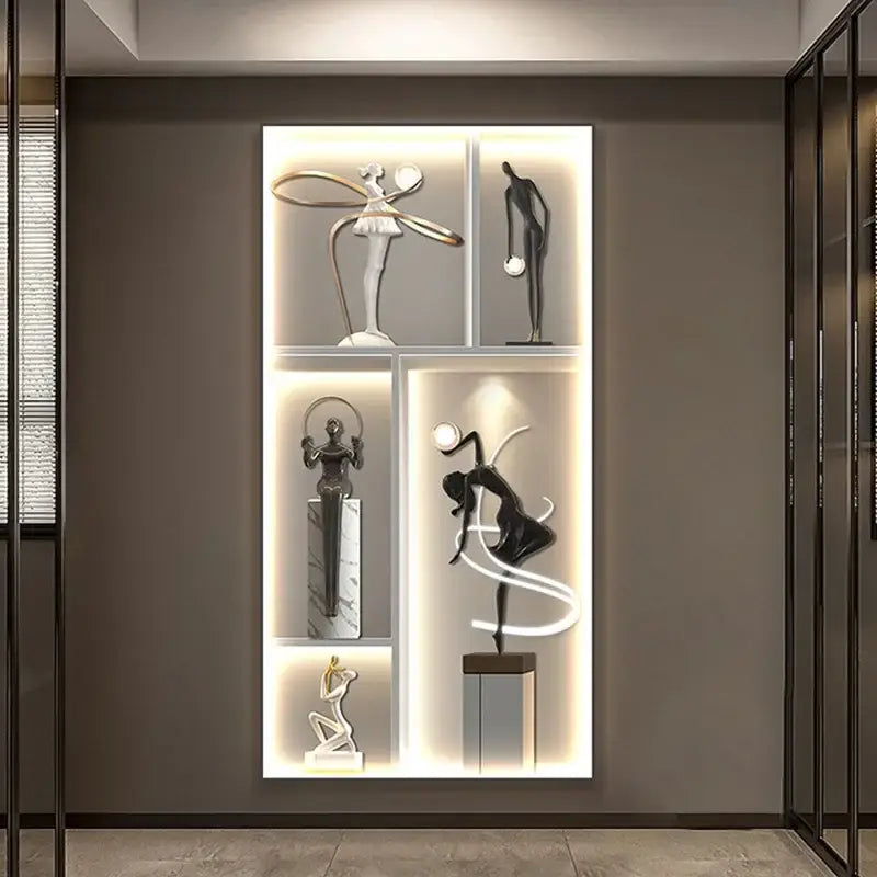 DecorBites™ Luminous Wall Mural - Remote Control High-End Art Painting for Modern Living Room & Corridor