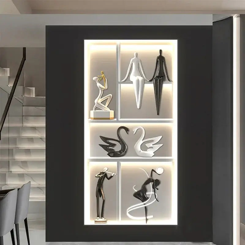 DecorBites™ Luminous Wall Mural - Remote Control High-End Art Painting for Modern Living Room & Corridor