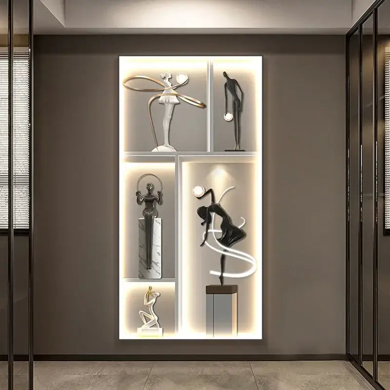 DecorBites™ Luminous Wall Mural - Remote Control High-End Art Painting for Modern Living Room & Corridor