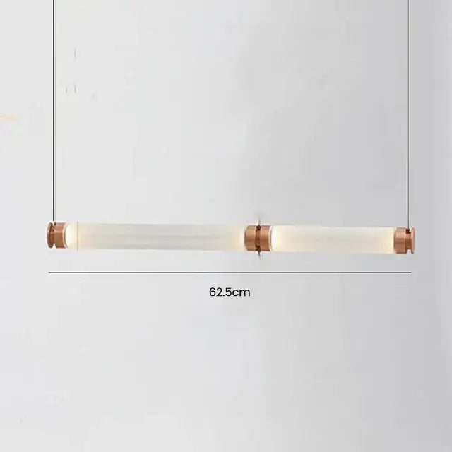 DecorBites™ Luna Glass Tube Chandelier for Kitchen Dining Staircase LED Pendant Lamp