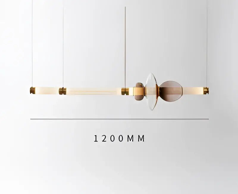 DecorBites™ Luna Glass Tube Chandelier for Kitchen Dining Staircase LED Pendant Lamp