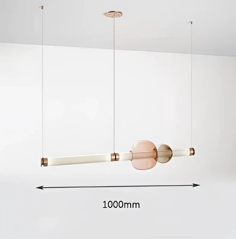 DecorBites™ Luna Glass Tube Chandelier for Kitchen Dining Staircase LED Pendant Lamp