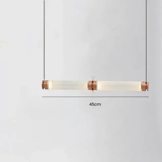 DecorBites™ Luna Glass Tube Chandelier for Kitchen Dining Staircase LED Pendant Lamp