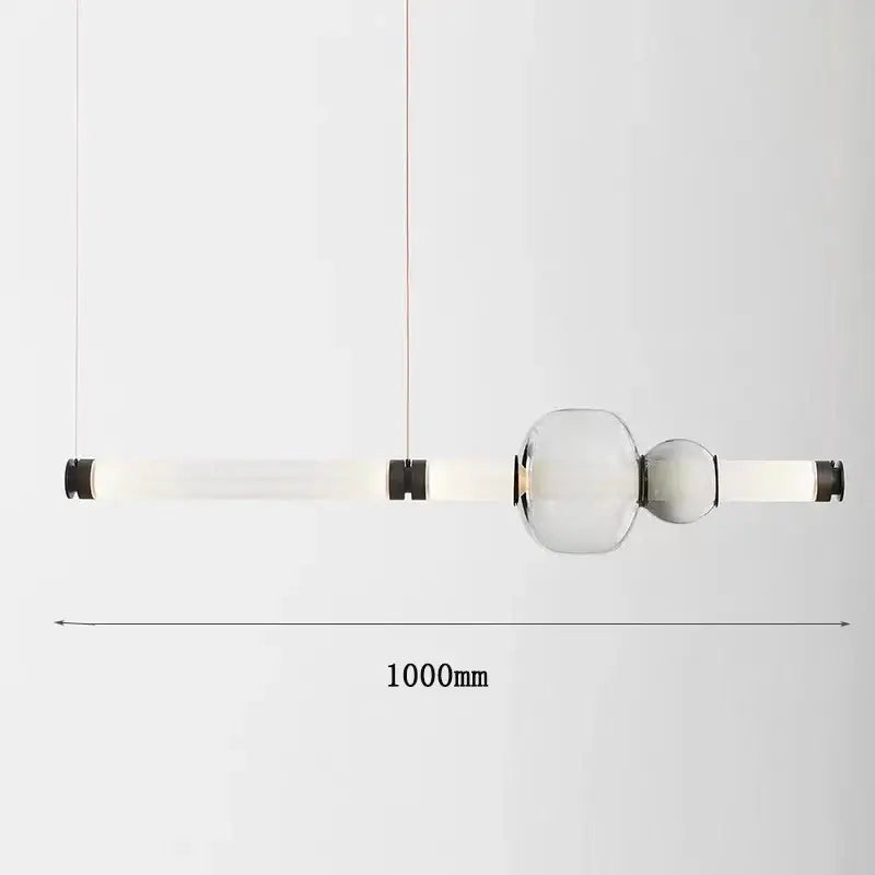 DecorBites™ Luna Glass Tube Chandelier for Kitchen Dining Staircase LED Pendant Lamp