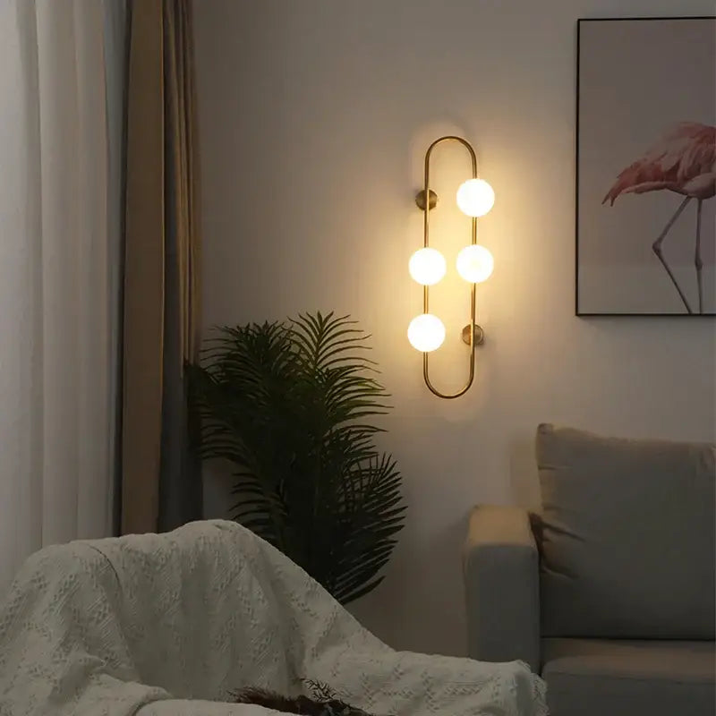 DecorBites™ Luxe Glass Ball LED Wall Sconce for Modern Bedroom and Living Room