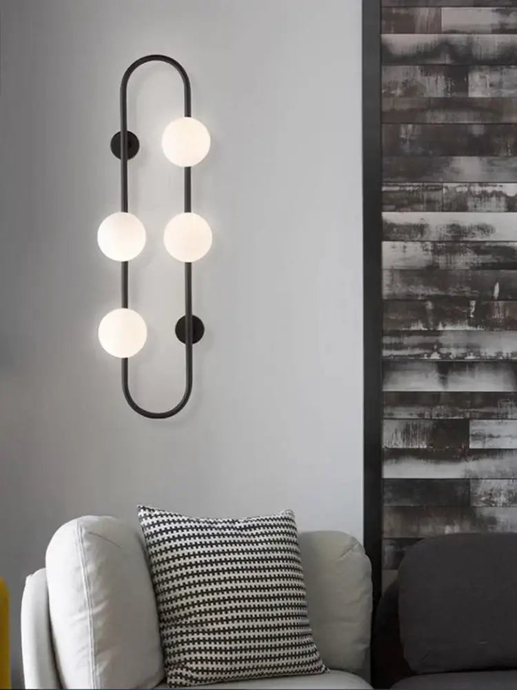 DecorBites™ Luxe Glass Ball LED Wall Sconce for Modern Bedroom and Living Room