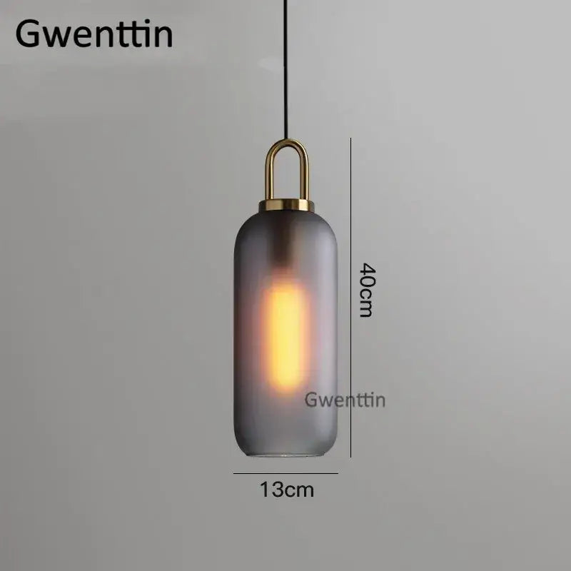 أضواء قلادة DecorBites™ Luxe الزجاجية الكروية: مصباح LED إسكندنافي معلق لديكور فني منزلي