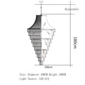DecorBites™ Luxe Golden Crystal Chandelier for Hotel Lobby, Living Room & Staircase