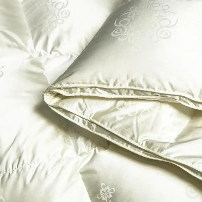 DecorBites™ Luxe Goose/Duck Down Quilt: Fluffy Cozy Warmth, Queen King Size
