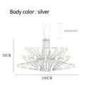 DecorBites™ Luxe Iron Wire Round LED Chandelier for Living & Dining Room